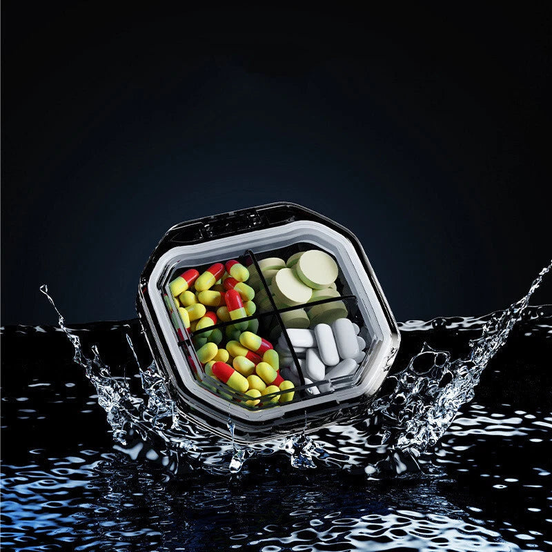 Small pocket Pill Box,Moisture Proof Pill Case,Daily Portable Medicine Box 07FC0E-D4 - KOEEK