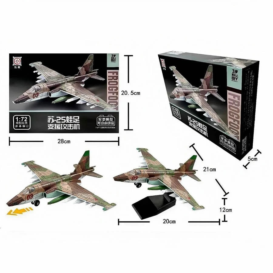 1/72 SU-25k Frogfoot Attack Aircraft Fighter Plastic Painted Unassembled 07FC0E-D4 - KOEEK