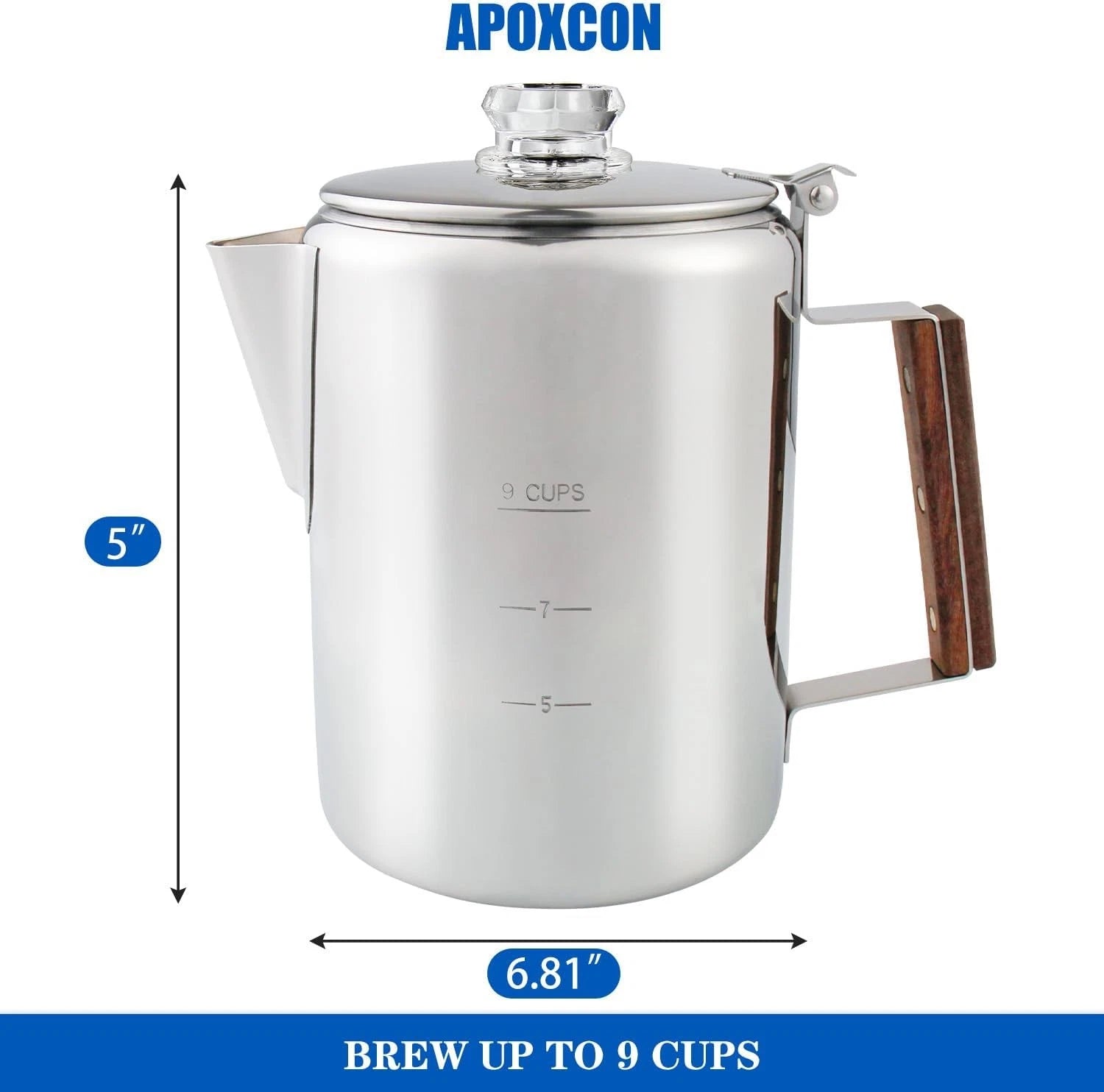 Coffee dripper with two heat-resistant reinforced glass knobs 07FC0E-D4 - KOEEK