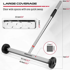 new Magnet Sweeper Magnetic Nail Roller: 17-Inch Heavy Duty Pickup... 07FC0E-D4 - KOEEK