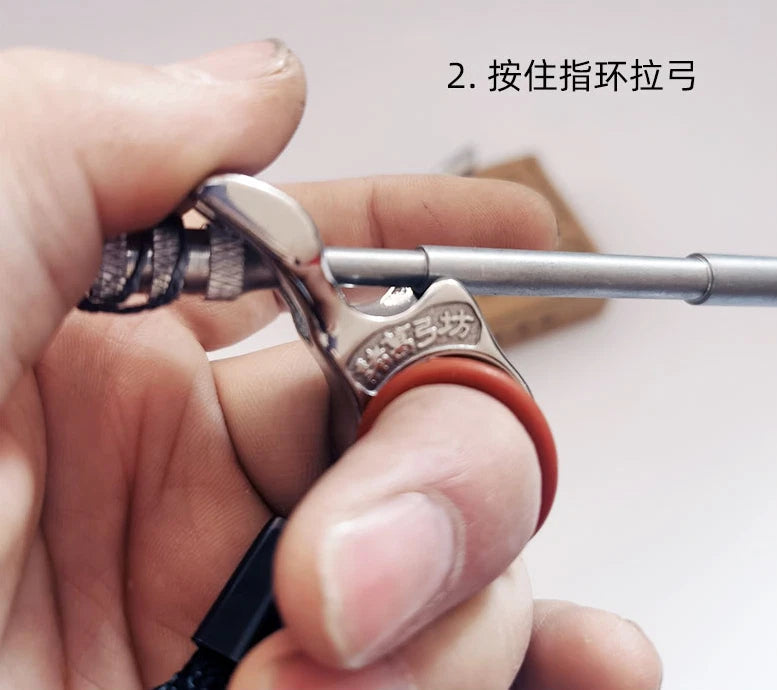 Slingshot Metal Fish Dart Releaser Fishing Ring Protection Shooting Accessories 07FC0E-D4 - KOEEK