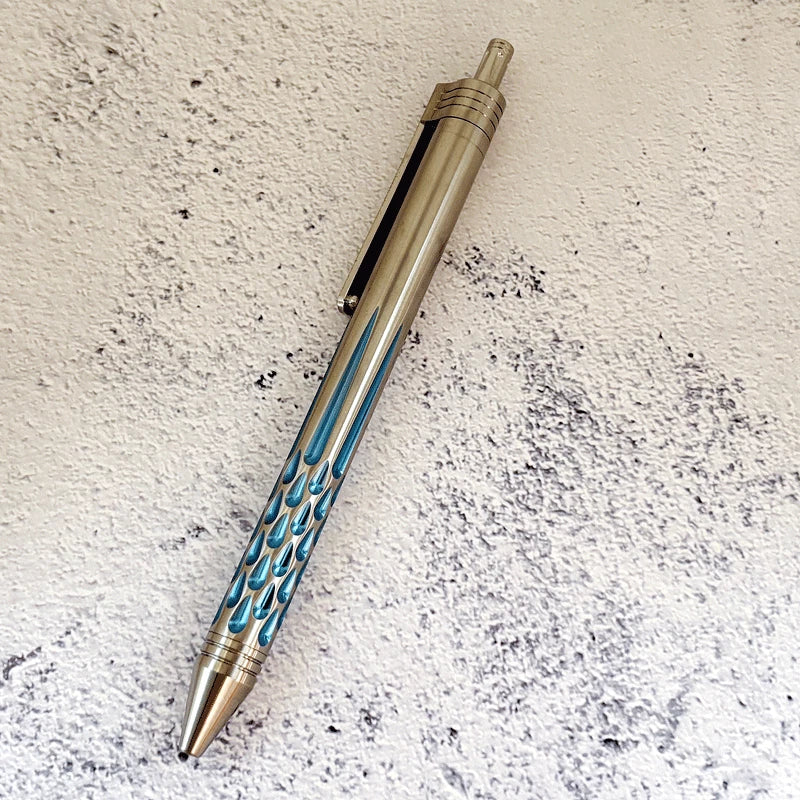 Titanium Pocket BallPoint Pen Signature Writing Pen Business Office EDC Pen 07FC0E-D4 - KOEEK