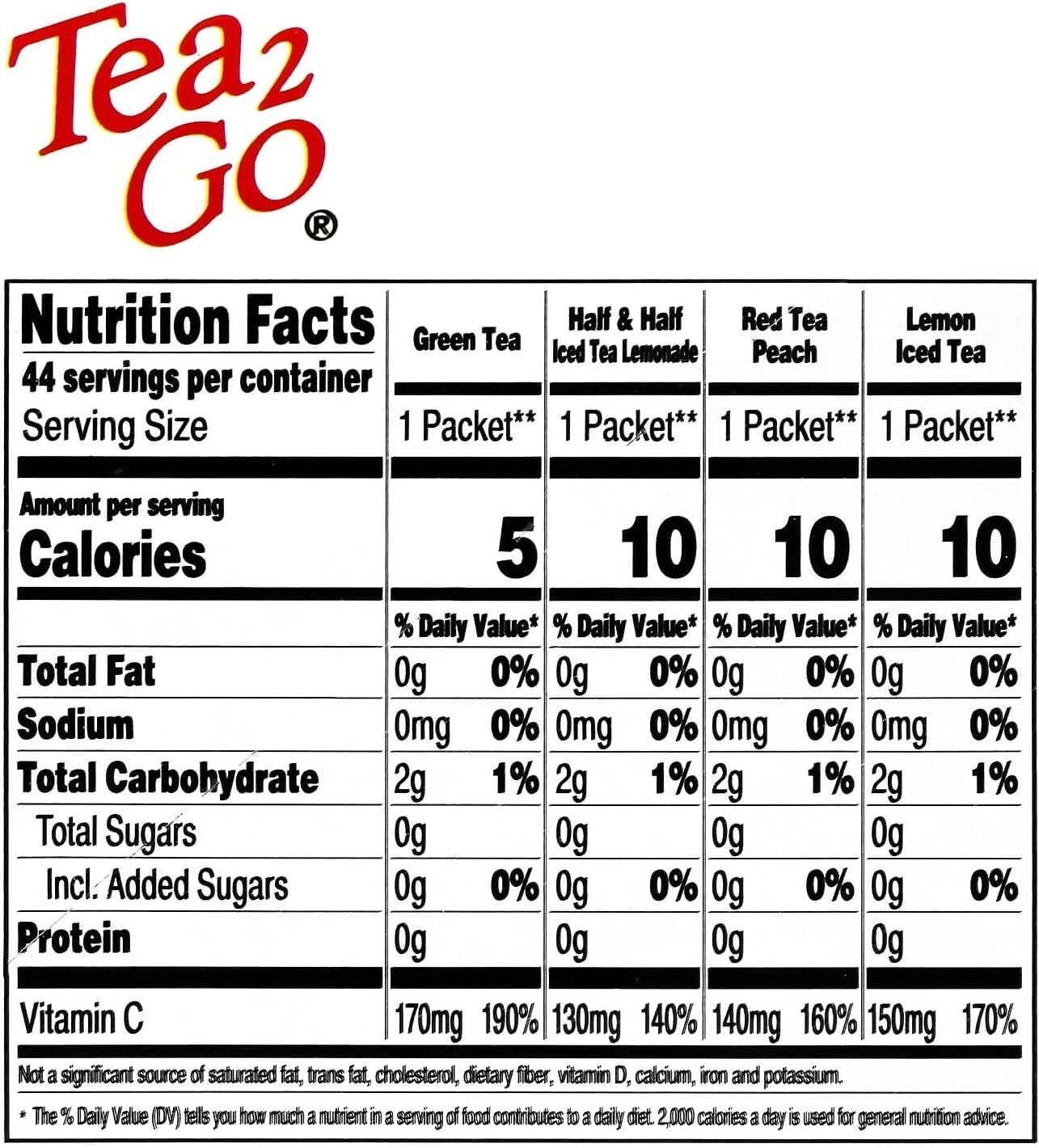 new 4C Powder Drink Mix Packets, Iced Tea Variety 1 Pack, 44 Count, Singles Stix... 4C - KOEEK