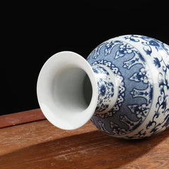 14.17" Chinese Retro Jingdezhen Blue and White Porcelain Vase Home Decoration 07FC0E-D4 - KOEEK