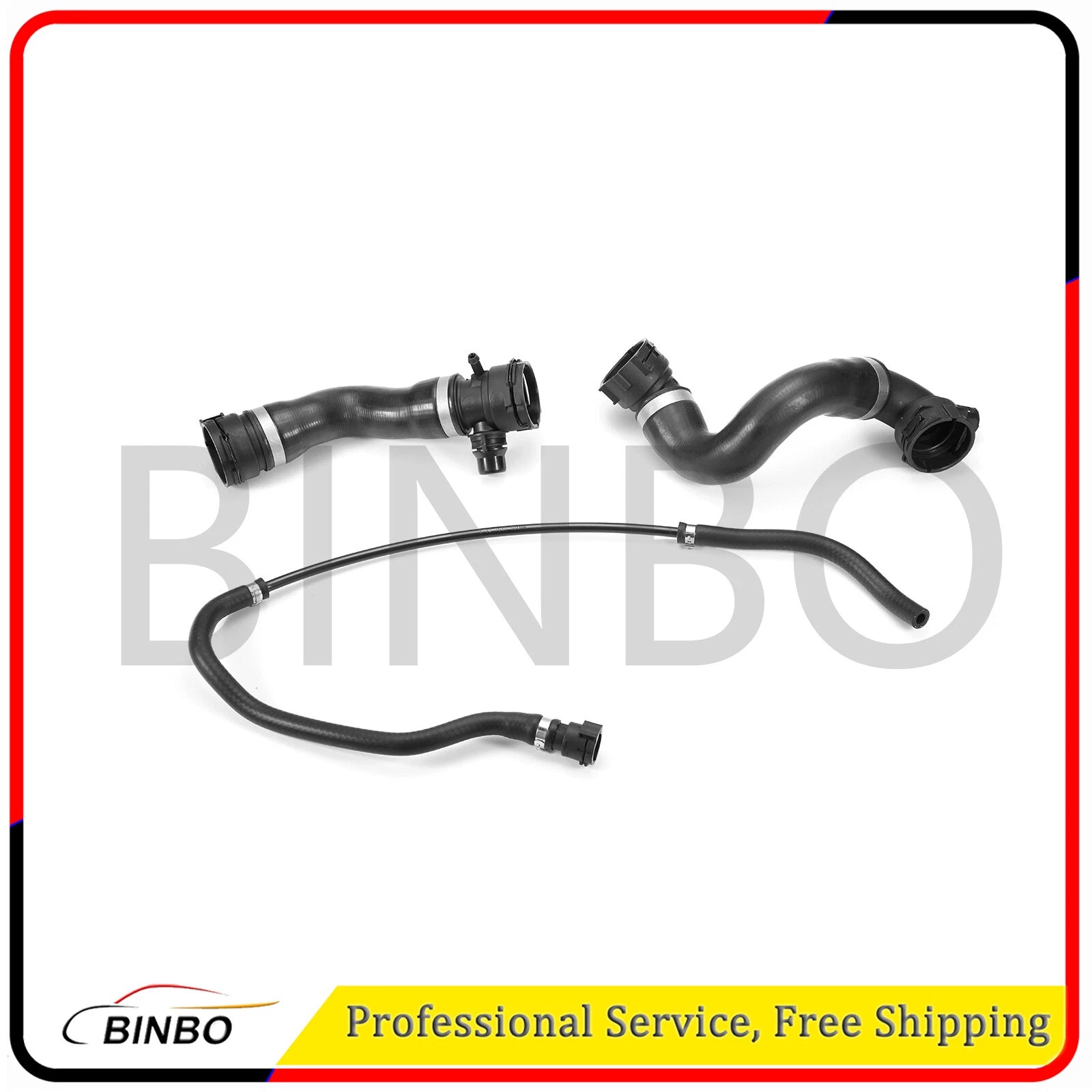 4PCS Lower Upper Radiator Coolant Hose + Vent Line Hose Set For BMW 325i 328i 07FC0E-D4 - KOEEK