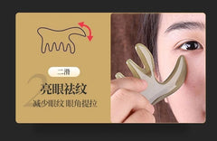 Natural White Yak Horn Head Massage Meridian Comb Gua Sha Board 天然白牦牛角头部按摩经络梳 07FC0E-D4 - KOEEK