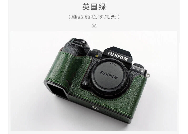 Half Case For Fujifilm XS10 X-S10  Handmade Leather Camera Cover Kontice KONTICE - KOEEK