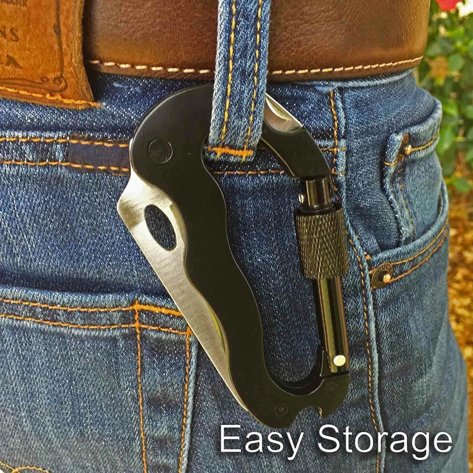 EDC Multi-Tool Carabiner Keychain Screwdriver Key Holder Outdoor Camping Hunting 07FC0E-D4 - KOEEK