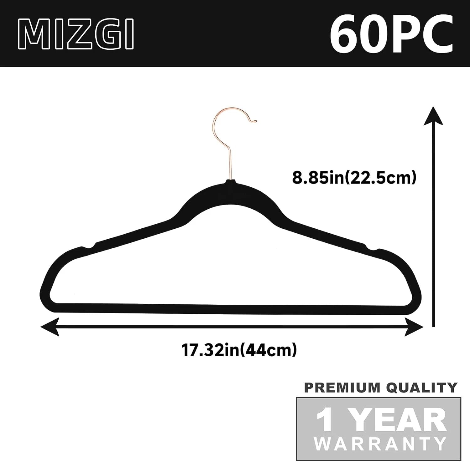 High-quality velvet hangers (60 pieces) Durable non-slip felt hangers 07FC0E-D4 - KOEEK