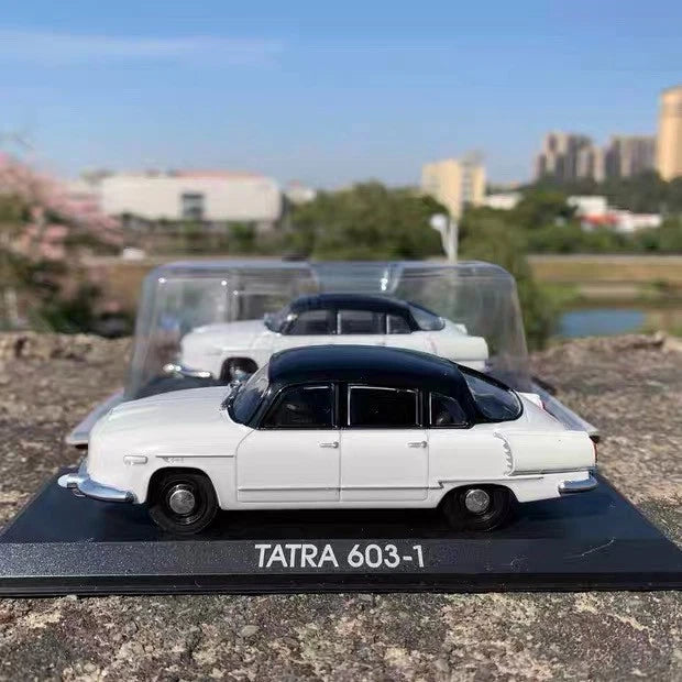 1:43 Tatra 603 White Vintage Car Model Soviet Era Diecast BodyPlasticChassis12CM 07FC0E-D4 - KOEEK