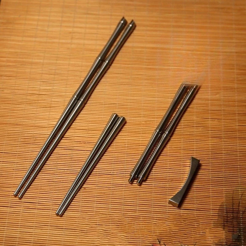 Pure Titanium Alloy Sanitary Chinese Chopsticks Non-slip Wear-resistant Solid 07FC0E-D4 - KOEEK