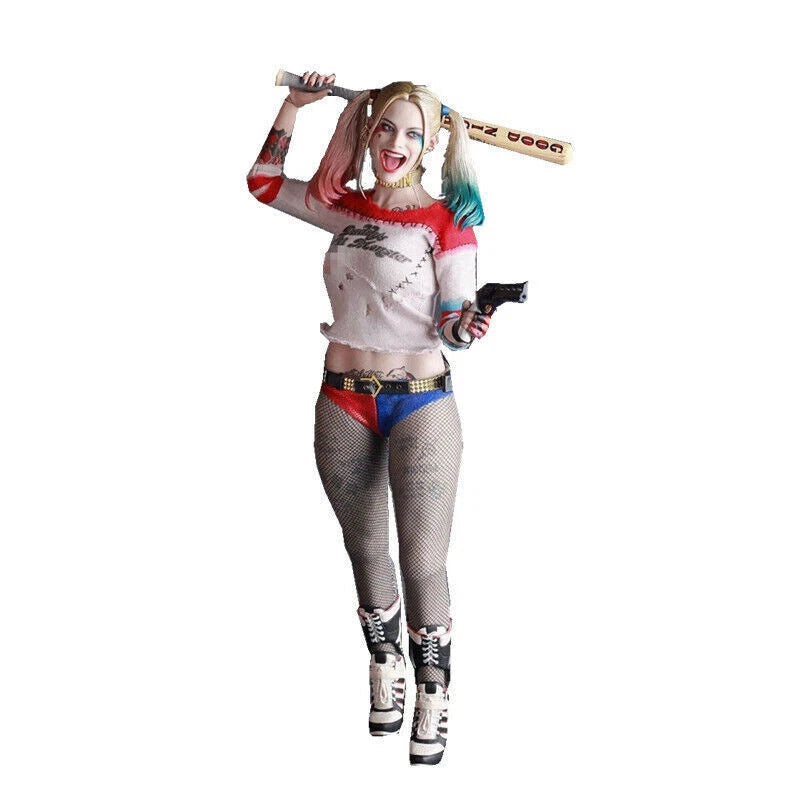 Suicide Squad Harley Quinn 1/6 Scale Figure Real Clothes PVC Statue Model 07FC0E-D4 - KOEEK