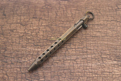 EDC Handmade Six-Edge Brass Pen Practical Ballpoint Pen Pocket Keychain Pen 07FC0E-D4 - KOEEK