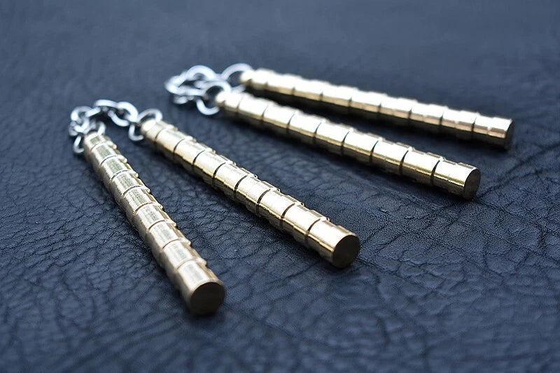 Brass Begleri Fidget Nunchakus Finger Skill Exercise Paracord Worry Bead Toys 07FC0E-D4 - KOEEK