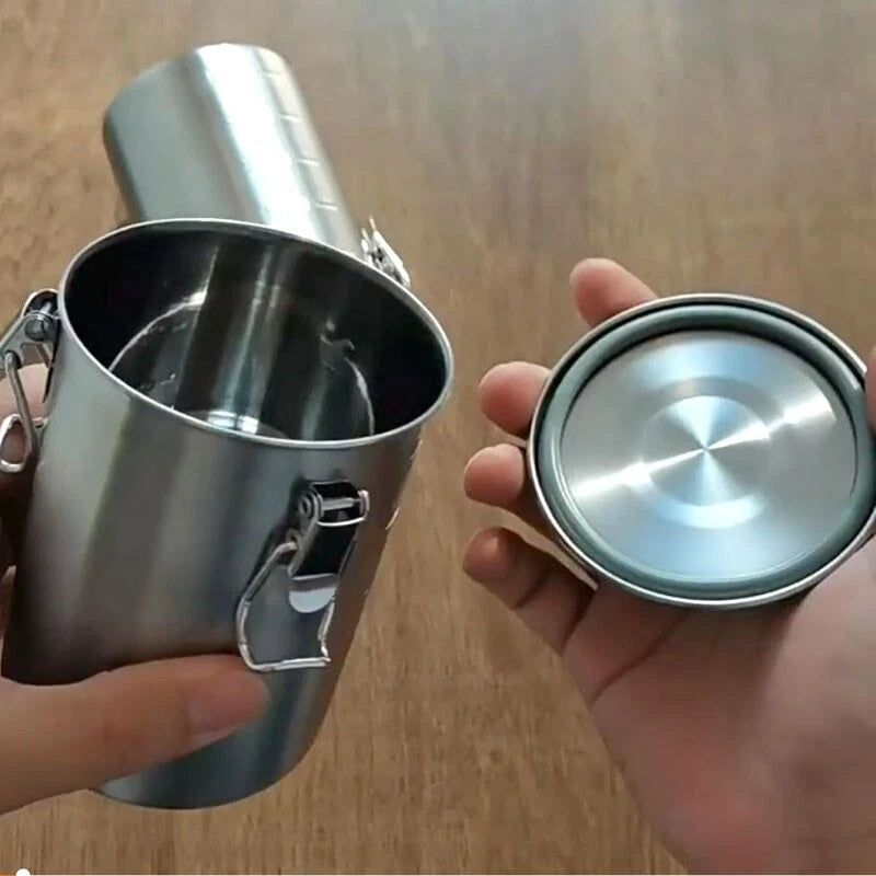520ML Stainless Steel Bottle Storage Sealed Tea Can Outdoor CampingTravelTankEDC 07FC0E-D4 - KOEEK