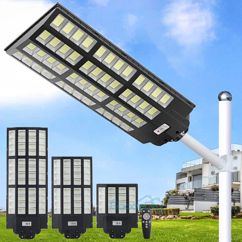 ny Udendørs Solar Street Light Bevægelsessensor Lampe Kommerciel Dusk To Dawn Road Lamp