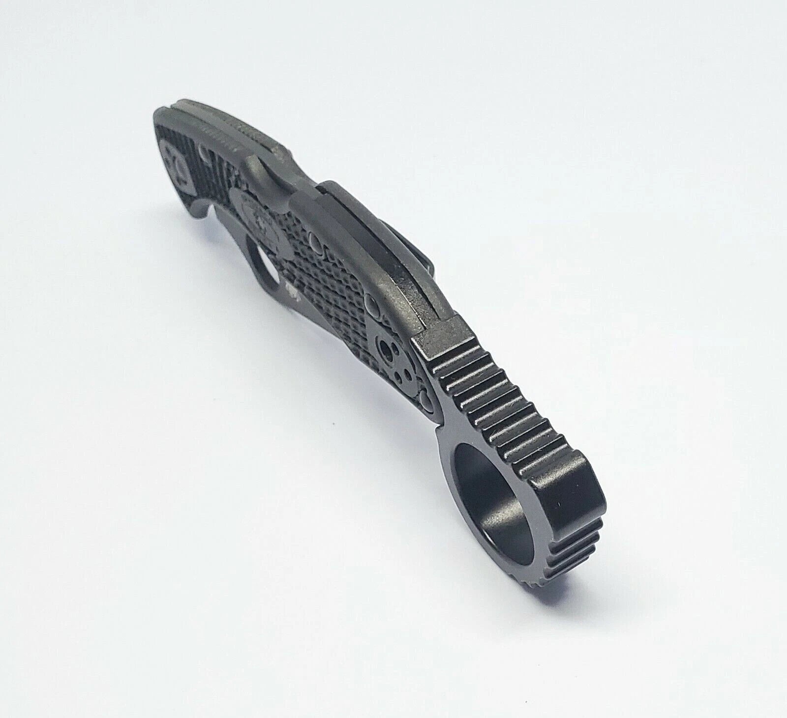 Back Aluminum Alloy Spacer Signet Ring For Spyderco Endura C10 C12 Folding Knife 07FC0E-D4 - KOEEK