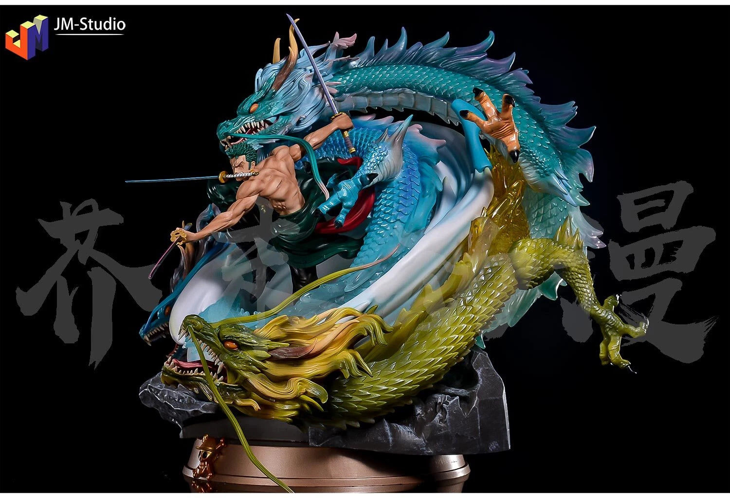 Roronoa Zoro JK Statue w/ 2 Heads Collectible Anime Action Figure 50cm PVC Model 07FC0E-D4 - KOEEK