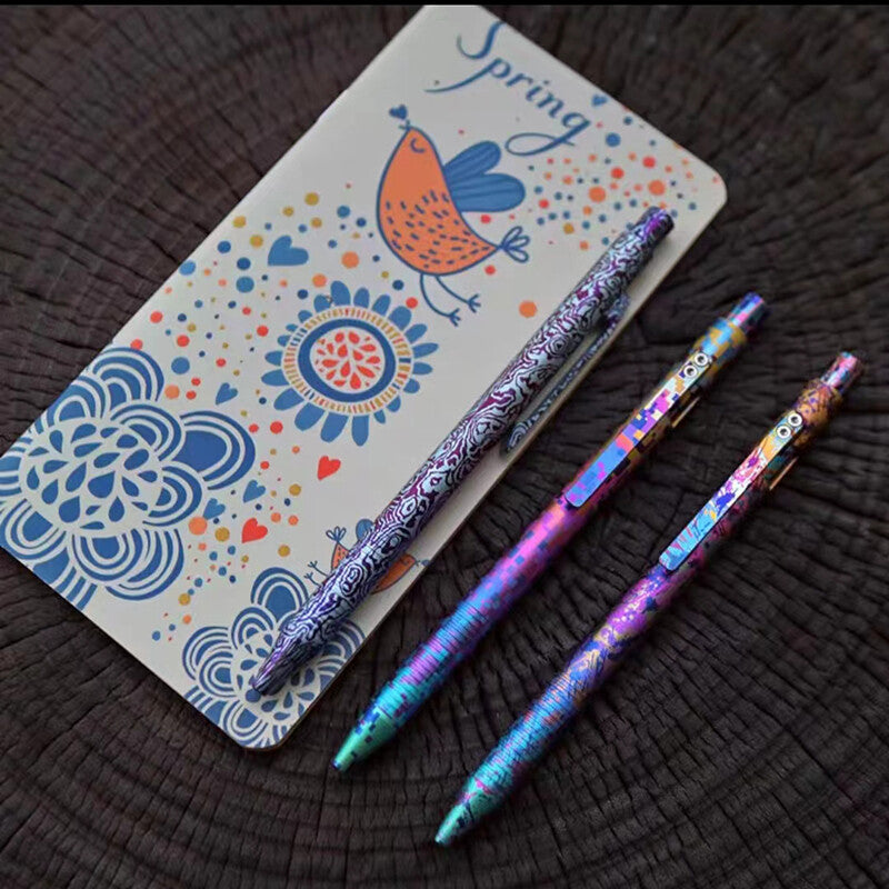 Titanium Alloy Ball Pen Working Office Pen EDC Ballpoint Signature Gel Tool Pen 07FC0E-D4 - KOEEK
