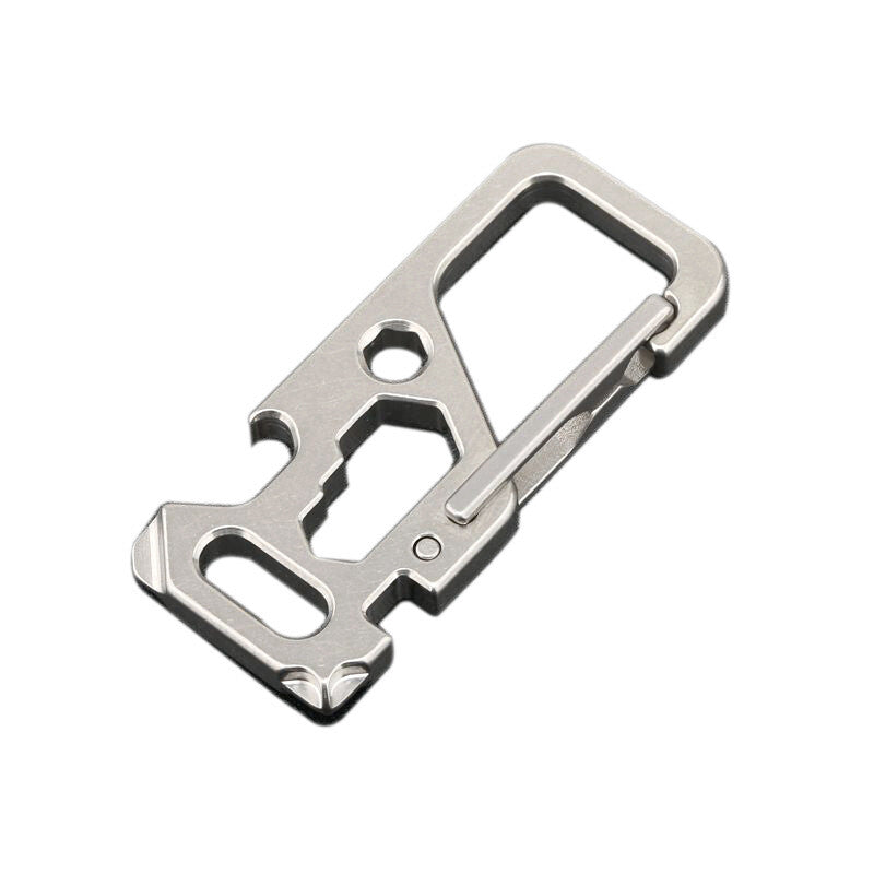 TC4 Titanium Alloy Car Keychain Outdoor Carabiner Bottle Opener EDC Multi-Tools 07FC0E-D4 - KOEEK
