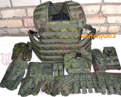 Replica Russian 6B46 EMR Armor Tactical Vest Molle Plate W/ AK Pouches Set Suit 07FC0E-D4 - KOEEK