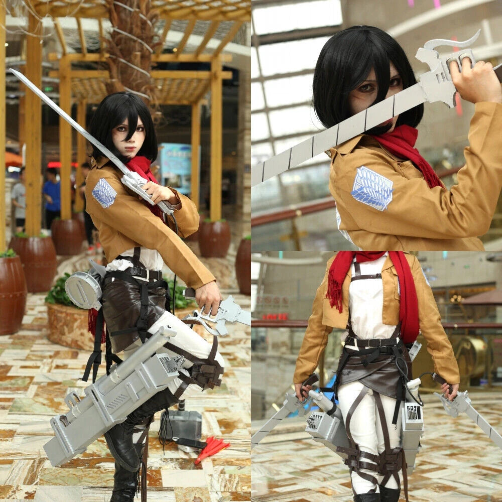 Attack on Titan Eren Jaeger Cosplay 3D Maneuver Gear DIY Kits 1:1 Wearable Props 07FC0E-D4 - KOEEK