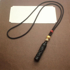 Sandalwood Dragon Pendant Sweater Chain Unisex Handmade Necklace Accessory Gift 07FC0E-D4 - KOEEK