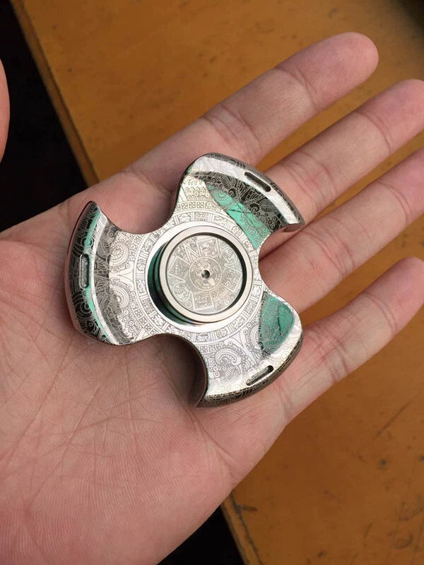 FEGVE Tri Fidget Hand Spinner Triangle Titanium Alloy Finger focus Toy EDC 07FC0E-D4 - KOEEK