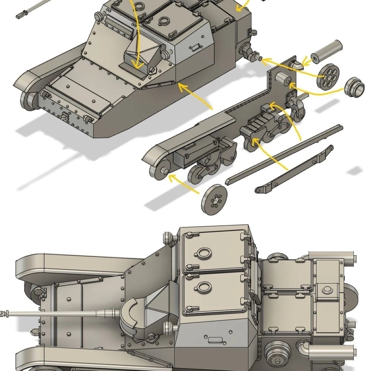1:35 WWII Italian L3/33CC Light Tank 3D Print ModelDesktopOrnamentKeychain Gift 07FC0E-D4 - KOEEK