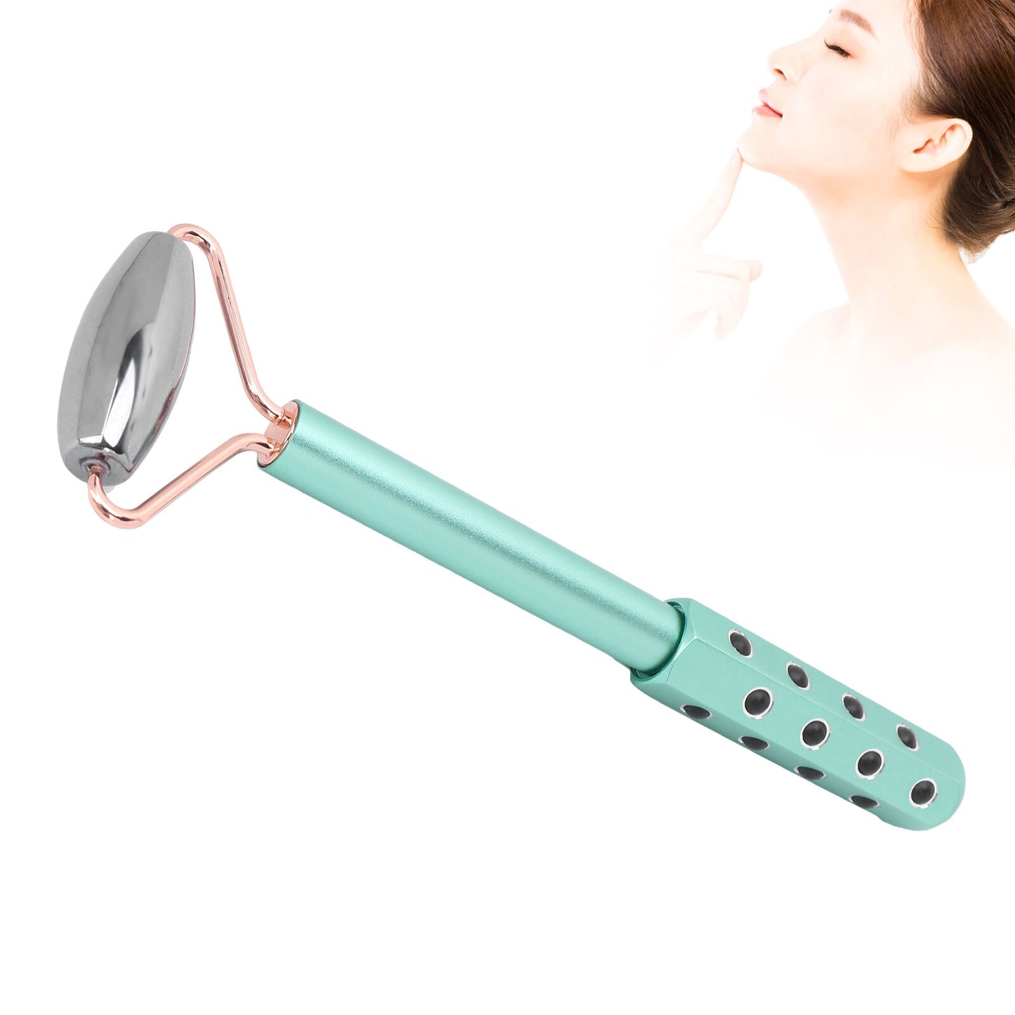 new Germanium Granule Roller Massager Terahertz Stone Massage For Face(Green ) HGF koeek - KOEEK