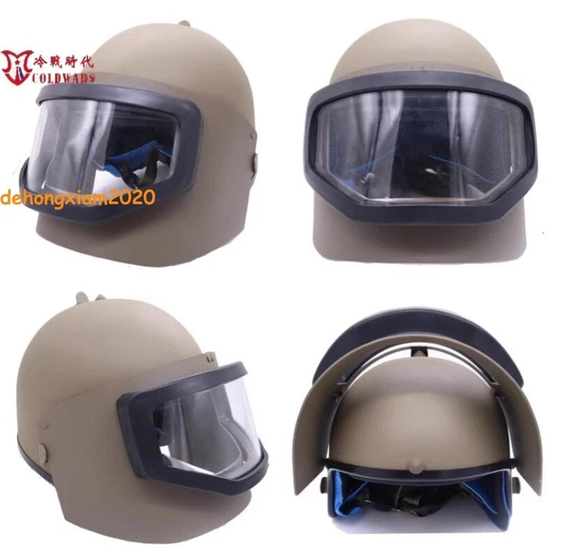 Russian MASKA-1 Tactical Helmet ABS Fish Tank helmet Replica Metal Shield EVRI 07FC0E-D4 - KOEEK