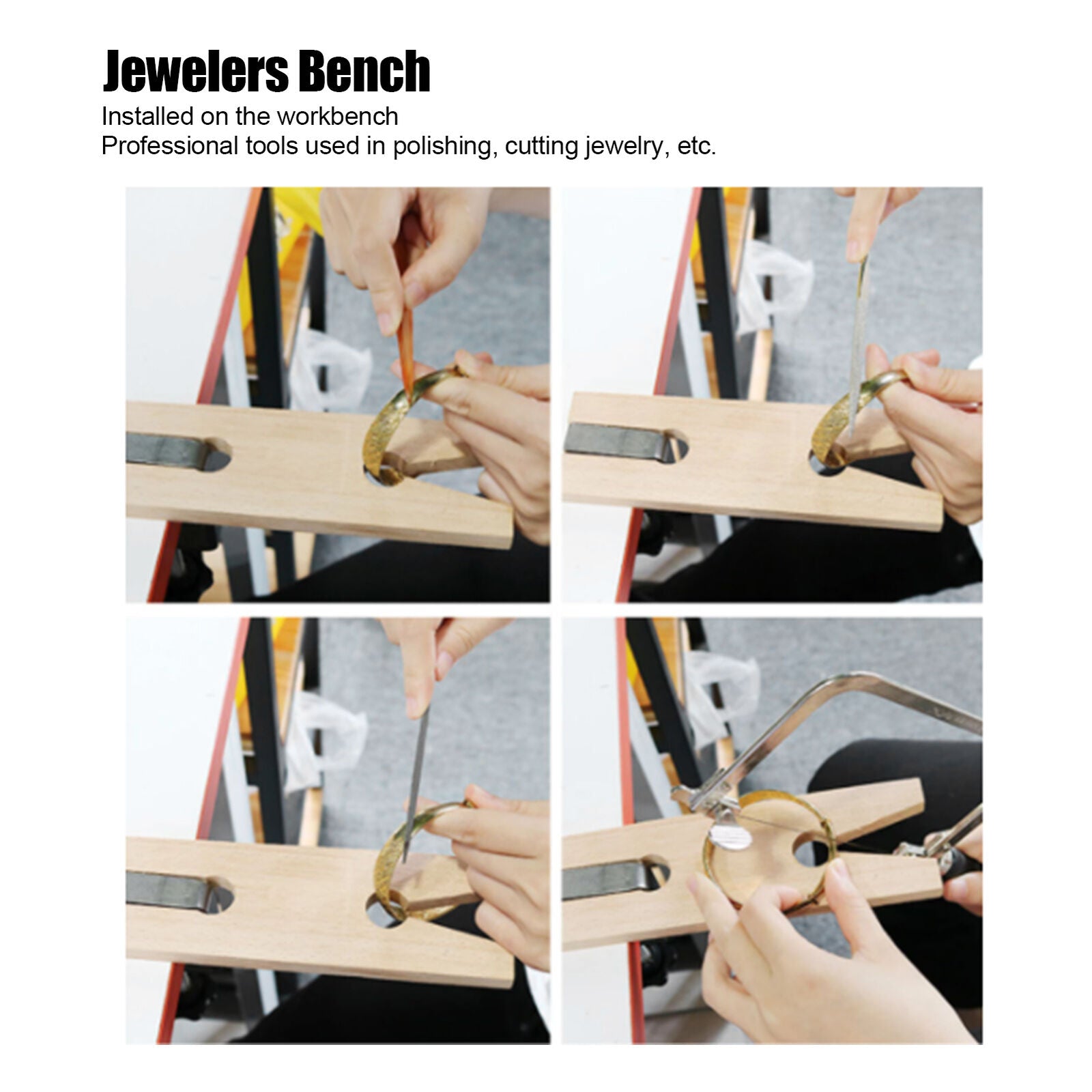 new Jewelers Bench Pin Clamp Wooden Workbench Jewelers Making Processing Tools US koeek - KOEEK