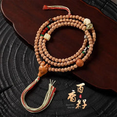 Tibetan Baixiangzi 108 Buddha Bead Handstring Bracelet Necklace Amulet Bangle 07FC0E-D4 - KOEEK