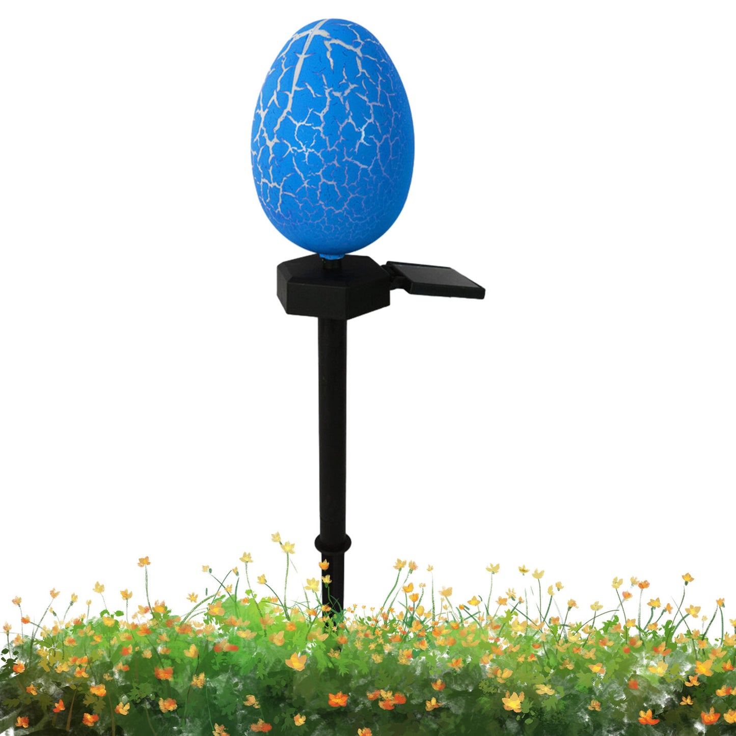 new Holiday Easter Bunny Eggs Outdoor Pathway Stakes Solar LED Garden Yard Art Decor koeek - KOEEK