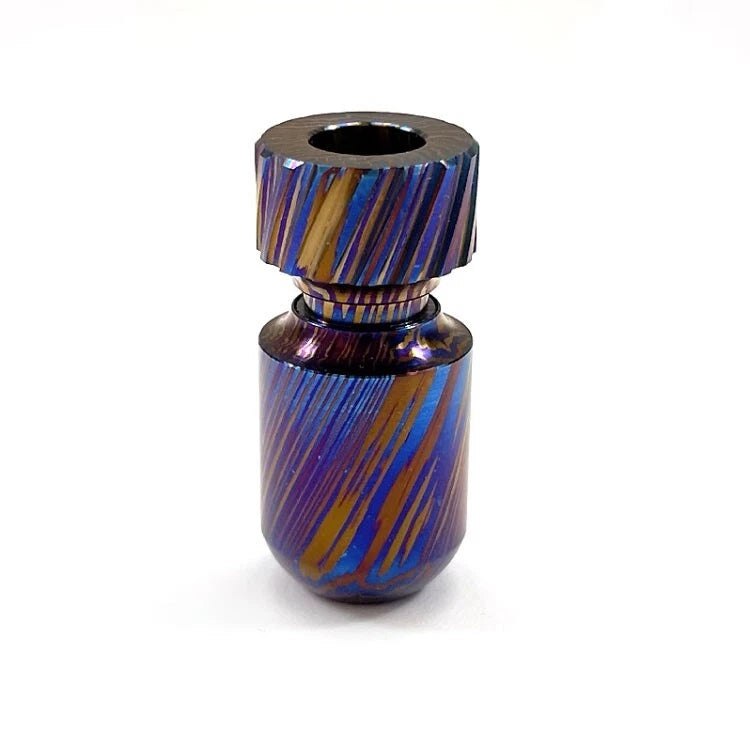 TITNAER EDC Titanium Timascus Key Knife Parachute Cord Bead Pendant Lanyard 07FC0E-D4 - KOEEK