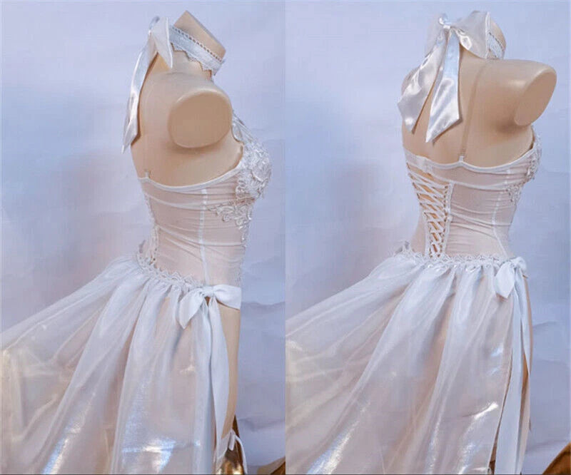 Fate Grand Order Mash Kyrielight Cosplay Women Costume Sexy Embroidered Dress 07FC0E-D4 - KOEEK
