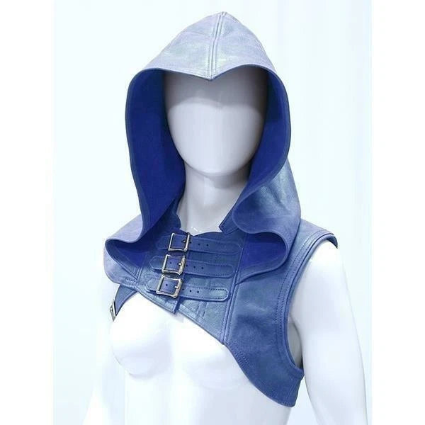 Medieval Buckle Cosplay Shoulder Armor Cloak Leather Headsuit Retro Renaissance 07FC0E-D4 - KOEEK