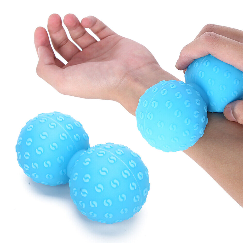 new Double Massage Ball Back Shoulder Release Deep Tissue Massage Ball(Blue ) HGF koeek - KOEEK