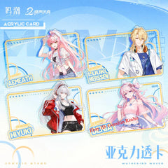 4Pcs/Set Anime Wuthering Waves Photo Prop Transparent Card Decor Collection Gift 07FC0E-D4 - KOEEK