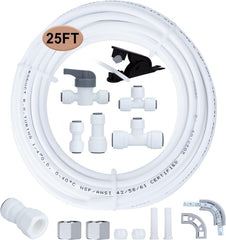 new Refrigerator Water Line Kit Connection and Compression Ice Maker White 07FC0E-D4 - KOEEK