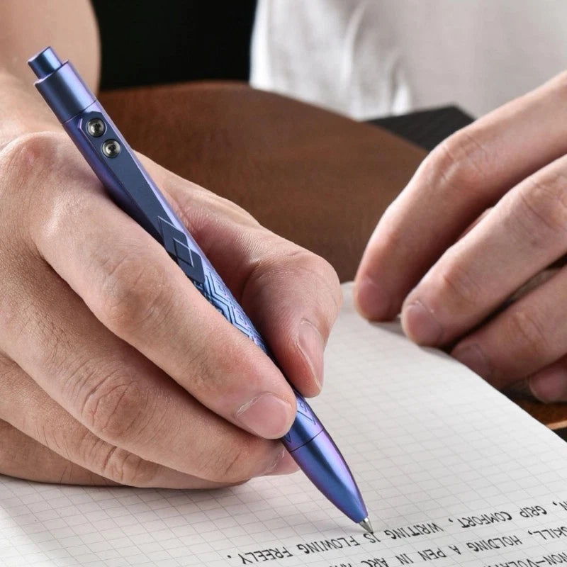 Titanium Alloy Ballpoint Pen EDC Pocket Signature Writing Pen Business Office 07FC0E-D4 - KOEEK