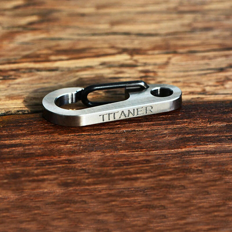TITANER CNC Titanium Alloy Key Chain Carabiner Tools Outdoor Camping Travel EDC TITANER - KOEEK
