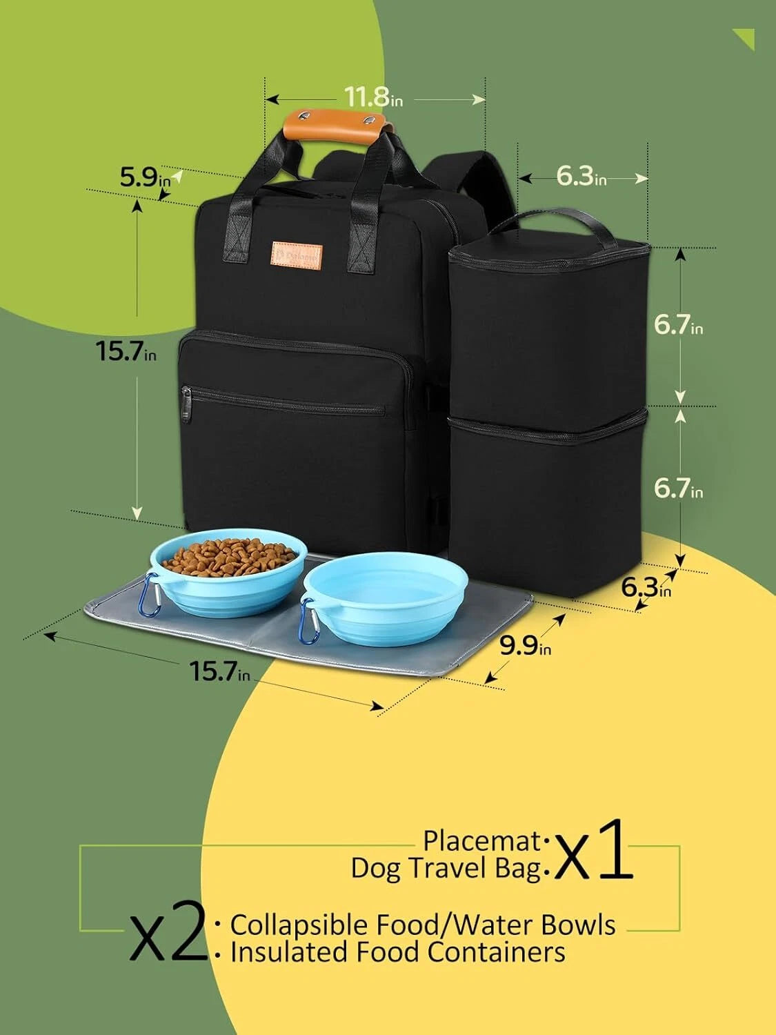 Dog Travel Bag, Airline Certified Multi-Purpose Organizer Backpacks 07FC0E-D4 - KOEEK