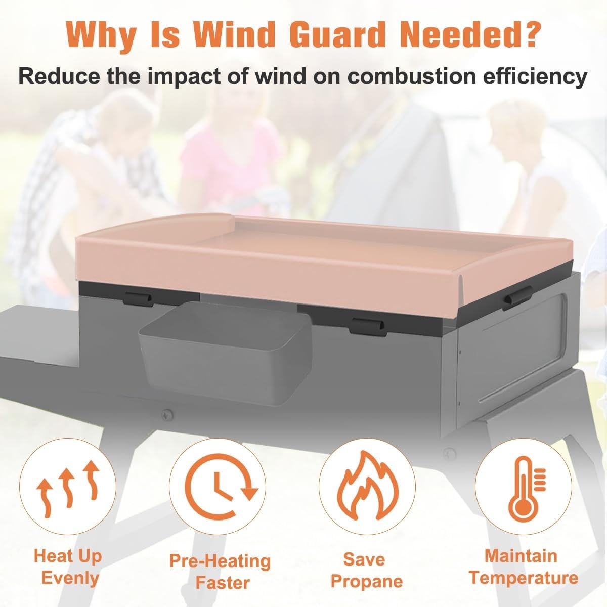 new Koutemie Wind Guard for Blackstone 22" 22" Griddle, Black KOUTEMIE - KOEEK