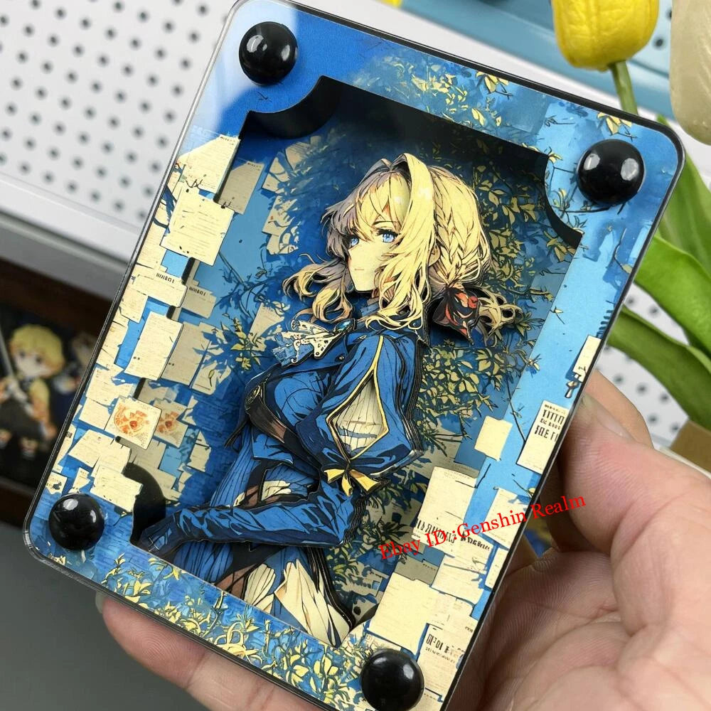 Anime Violet Evergarden Acrylic Brick 3D Card Figure Collection Decor Gift 07FC0E-D4 - KOEEK