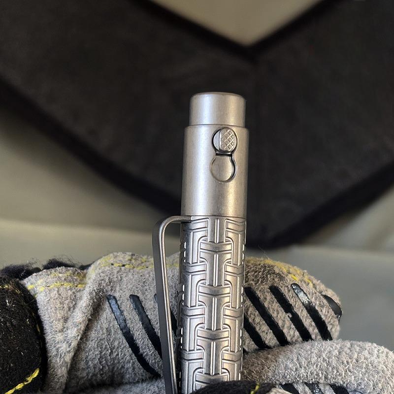 EDC Titanium Alloy Pocket Ballpoint Pen Signature Writing Pen Business Office 07FC0E-D4 - KOEEK