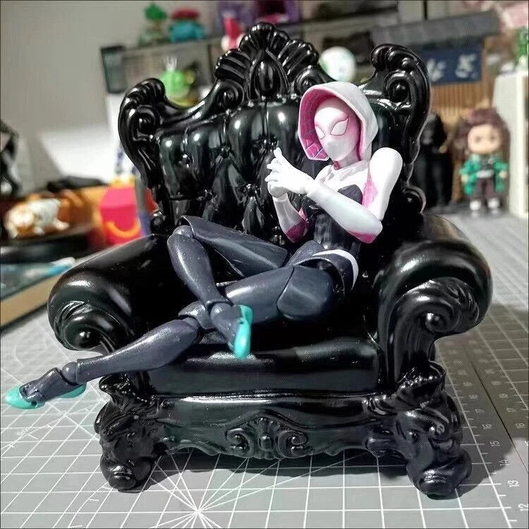 Throne Single Sofa Chair Seat 1/12th Scale For Figure Pendant Model Accessory 07FC0E-D4 - KOEEK