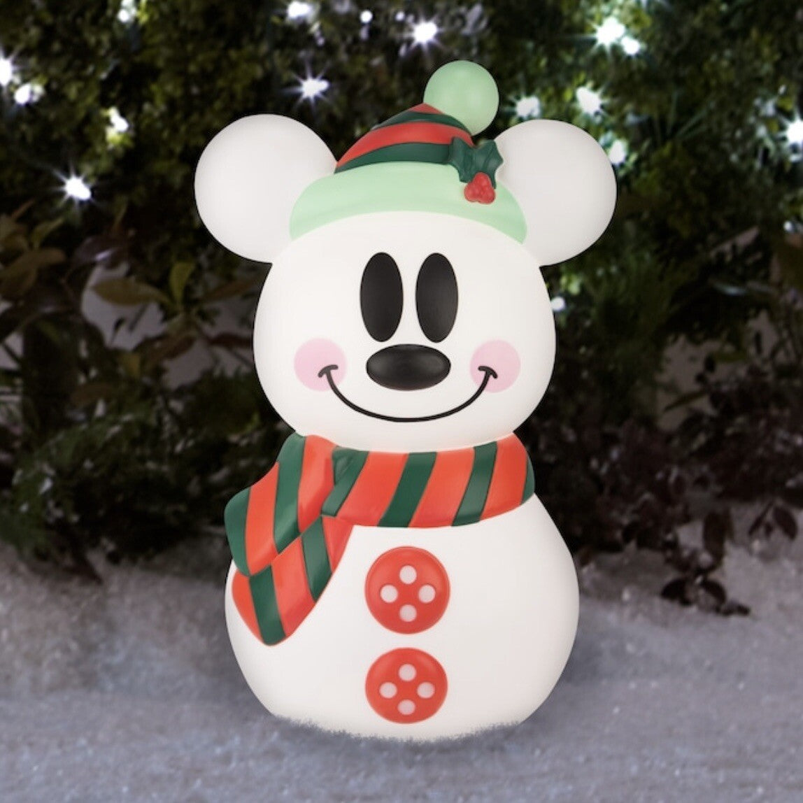 Disney Christmas Mickey Mouse Blow Mold Snowman Light Up 23” Yard Decor Scarf DISNEY - KOEEK