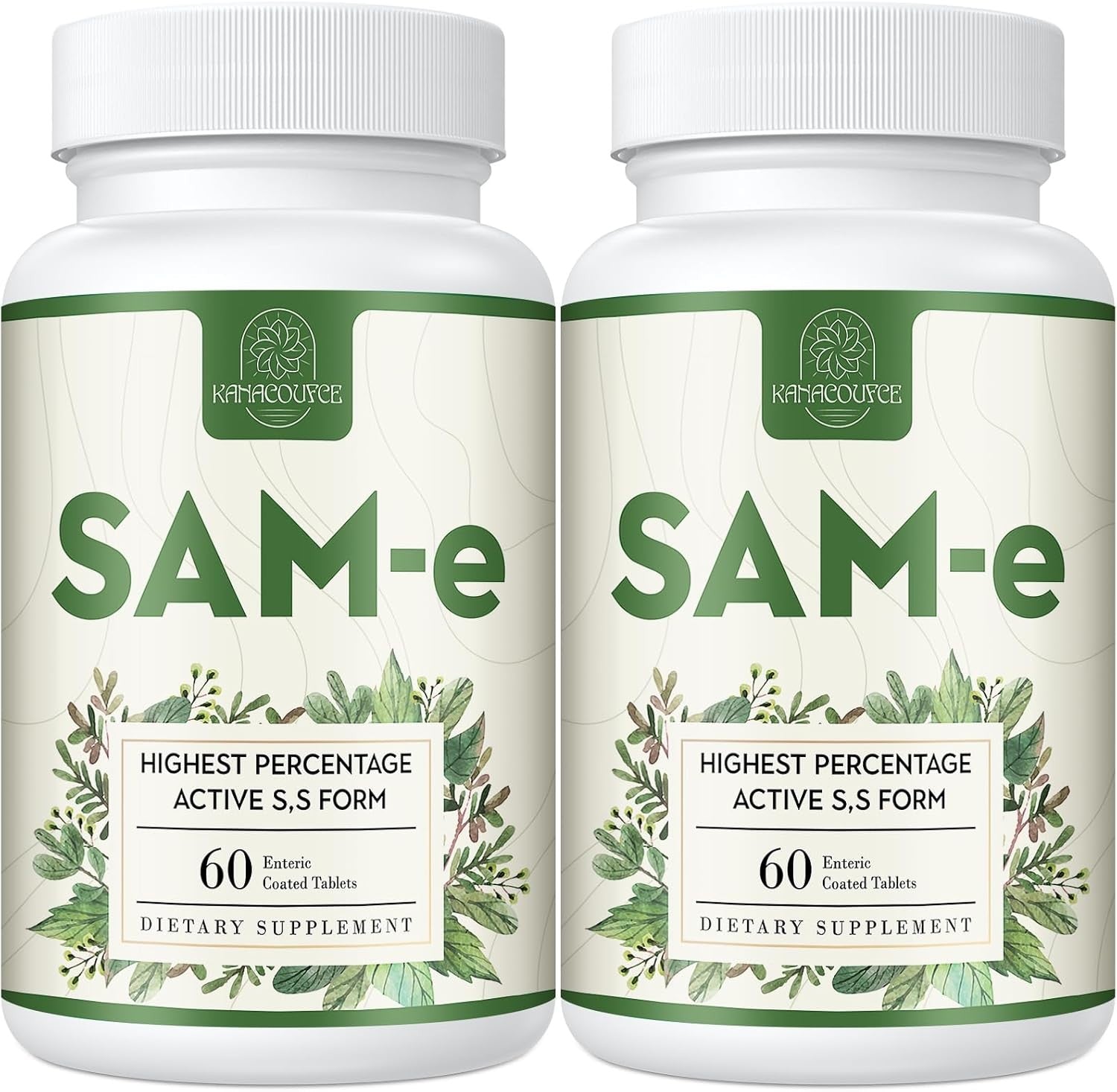 new 1100mg SAM-e (S-Adenosyl-L-Methionine), SAM e Supplement 60 Count (Pack of 2) 07FC0E-D4 - KOEEK