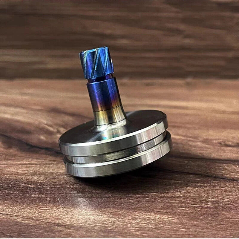 EDC Titanium Alloy Hand Twisting Spinning Top Ceramic Bead Super Precision Toy 07FC0E-D4 - KOEEK